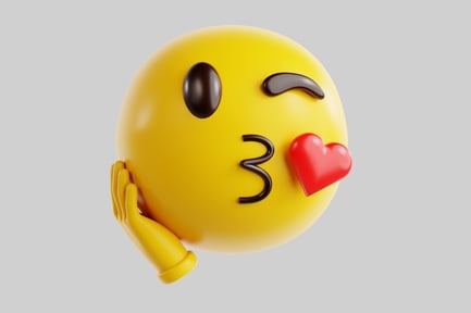 Preview: 3D Kissing Emoji