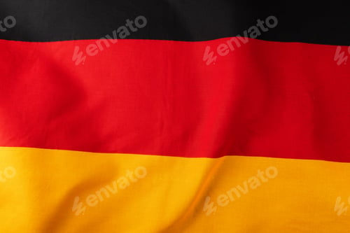 Preview: Image of close up of wrinkled national flag of germany