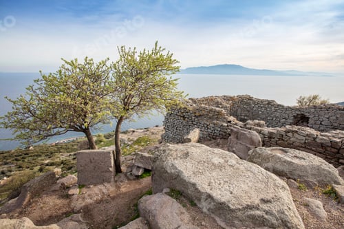 Preview: The Temple of Athena ruin in Assos Ancient City. Canakkale, Turkey.