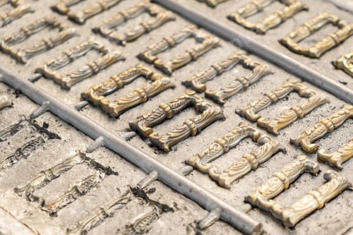 Preview: Small metal details rows molded in high precision cast form
