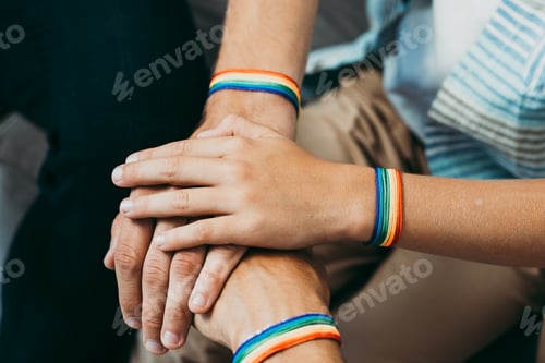 Preview: Lgbt family, gay couple with adopted son