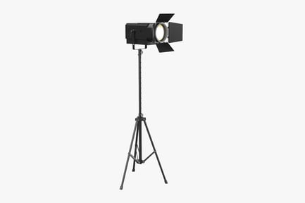 Preview: Black Studio Light on Adjustable Tripod
