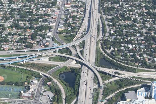 Preview: Traffic. Many highways and freeways photo from above.