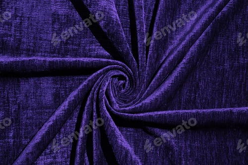 Preview: Swirling Deep Purple Velvet Fabric Close Up
