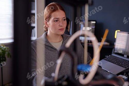 Preview: Working on 3D Printing Project in Modern Office Environment