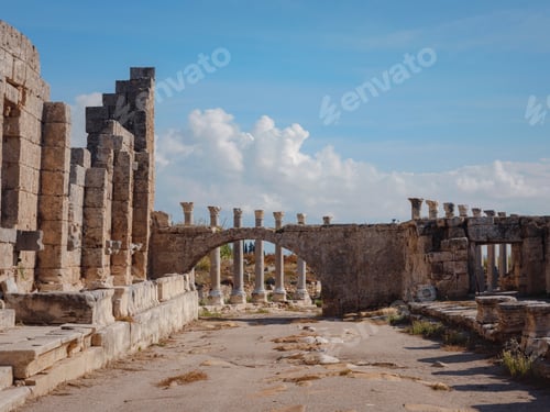 Preview: walk in Antalya Turkey on warm October afternoon, city Perge