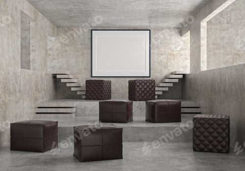 Preview: Picture frame with upholstered furniture in the living room
