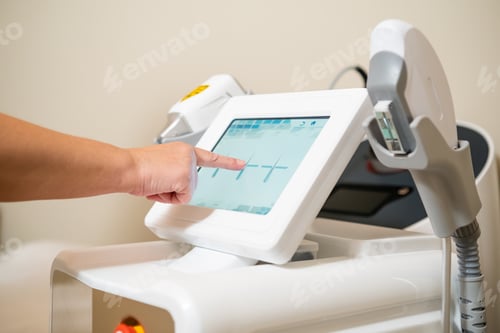 Preview: Cosmetologist tries to adjust settings of laser depilation