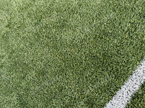 Preview: green field in soccer stadium. ready for game in the midfield