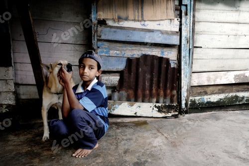 Preview: Malaysian Boy and Dog