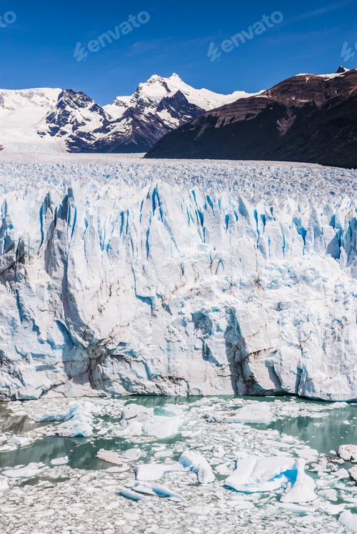 Preview: Perito Moreno Glacier ice formation detail, showing melting due to global warming and climate change