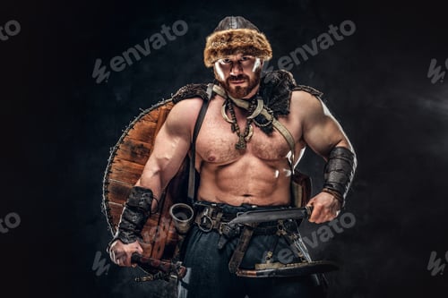 Preview: Severe barbarian in warrior clothes