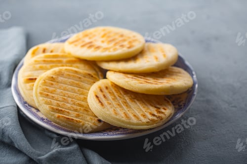 Preview: Traditional Venezuelan food arepa made from cornmeal