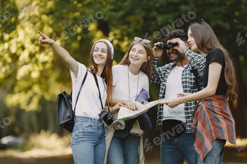 Preview: Groups of friends camping in the forest