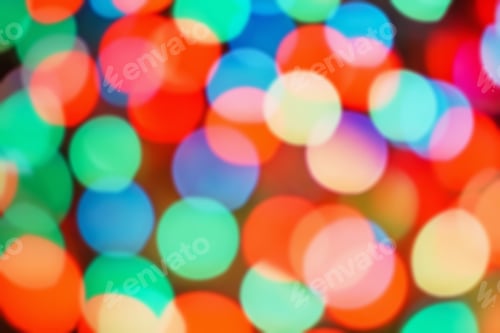 Preview: Background Abstract- Bokeh Blurry. Defocused- Festive Party. New Year- Beautiful Spark.