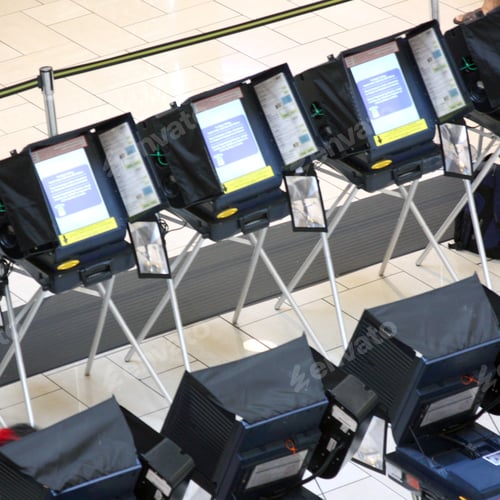 Preview: In-person voting booths