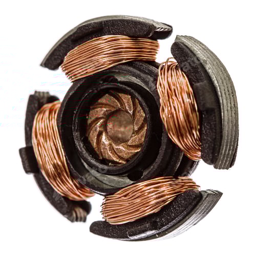 Preview: Stator of electric engine, isolated on white background