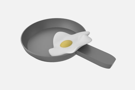 Preview: Pan and Egg 3D Illustration