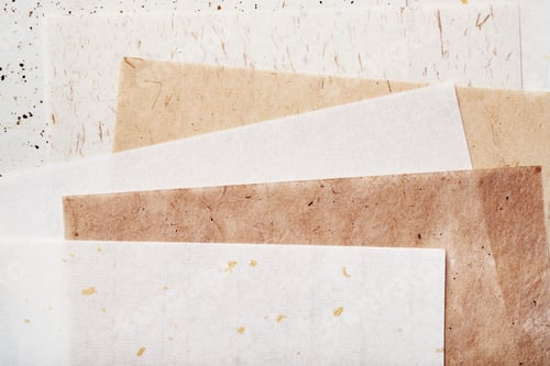 Preview: Stack of different handmade paper