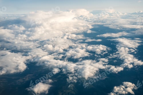 Preview: Aerial view of clouds in the sky on sunny day