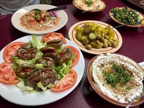 Preview: A spread of Middle Eastern food.