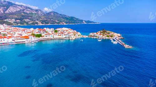 Preview: Kokkari Harbour view. Kokkari is the most populer village in Samos Island.