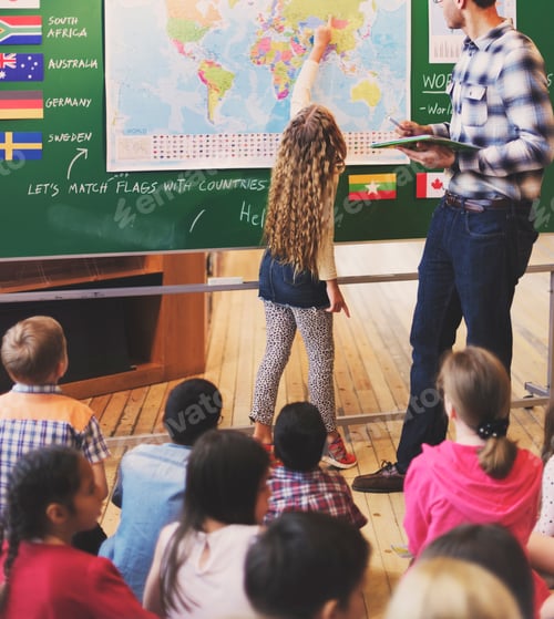 Preview: Classroom Learning Geographhy Students Study Concept