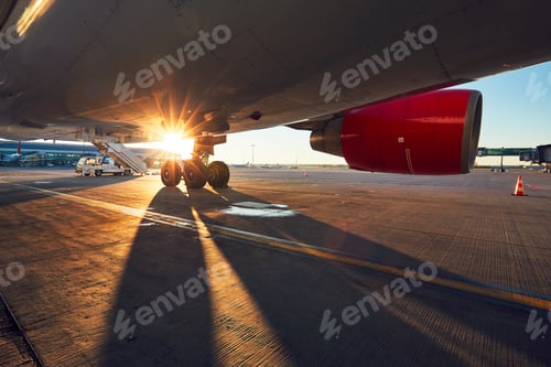 Preview: Landing gear of the airplane