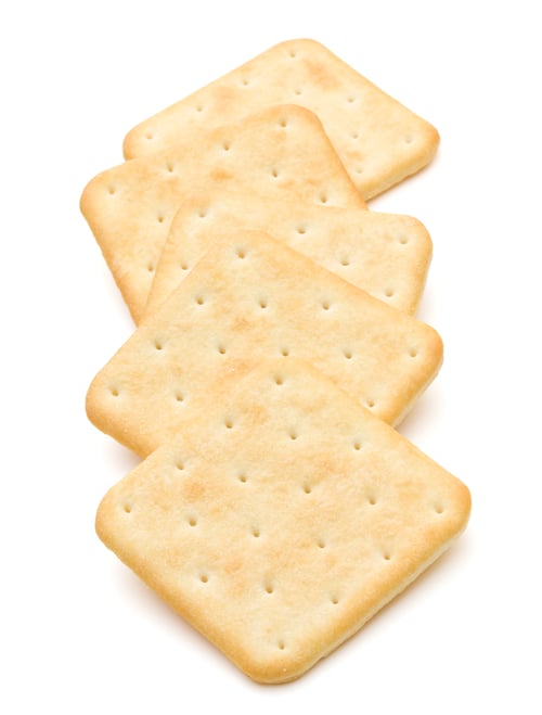 Preview: Dry cracker cookies isolated on white background cutout