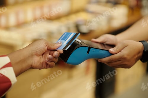 Preview: Swiping Credit Card on Modern Payment Terminal