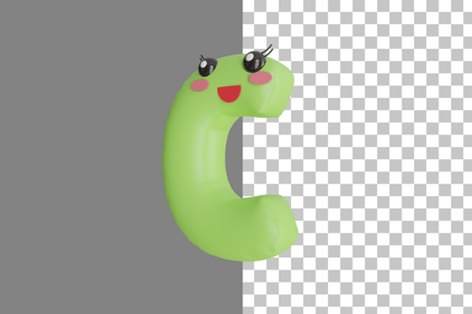 Preview: Cute Letter C 3D Icon