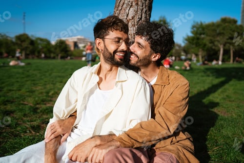 Preview: Romantic gay men spending quality time in park