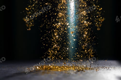 Preview: Abstract dark background with flying sequins.