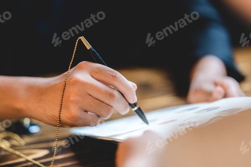 Preview: business approve and certificate concept, confirmation of business marketing document permit