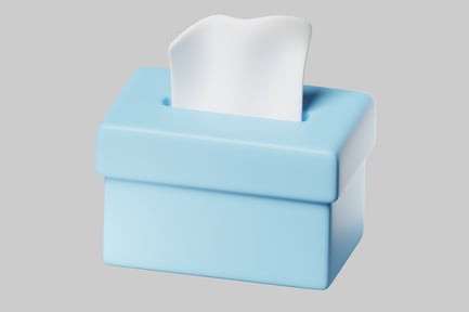 Preview: Baby blue tissue box