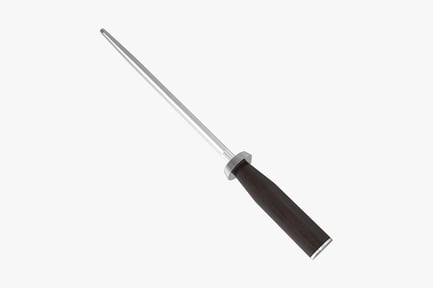 Preview: Japanese Steel Sharpening Rod with Dark Wooden Handle