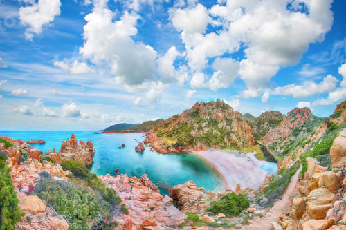 Preview: Gorgeous view of Li Cossi beach on Costa Paradiso resort.