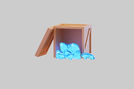 Preview: Diamonds in wooden cargo box
