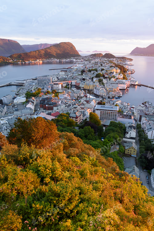 Preview: Alesund - view from Aksla Mount, Norway