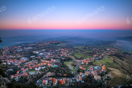 Preview: San Marino, a landlocked country within Italy from Monte Titano