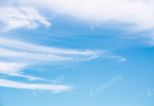 Preview: White Clouds on Clear Blue Sky.Backgrounds Concept