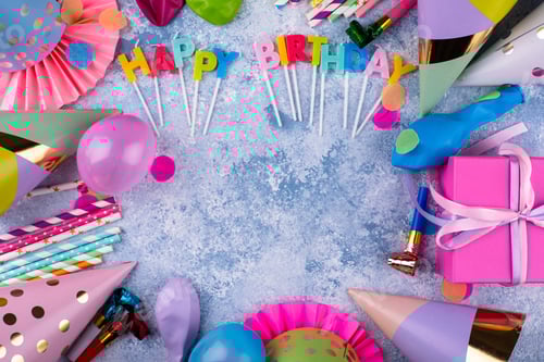 Preview: Happy birthday party celebrating background