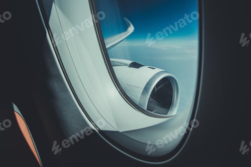 Preview: Business Class Flying. Airplane Flight Theme.