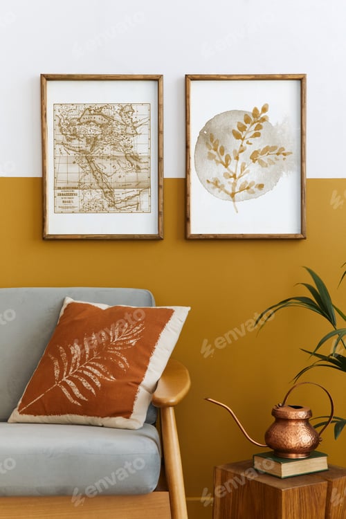 Preview: Stylish scandinavian interior of living room