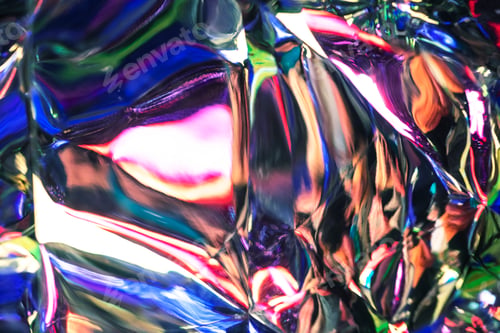Preview: Shiny holographic aluminium textured background