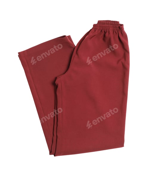 Preview: Folded chef's pants on white background. Part of uniform
