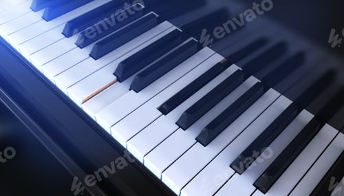 Preview: Close-up of a Piano keyboard