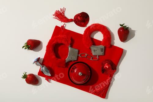 Preview: A collection of sex toys on a light background.