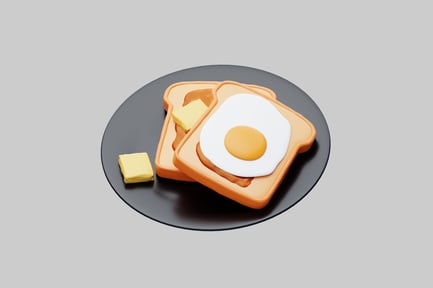 Preview: Toast with egg and butter