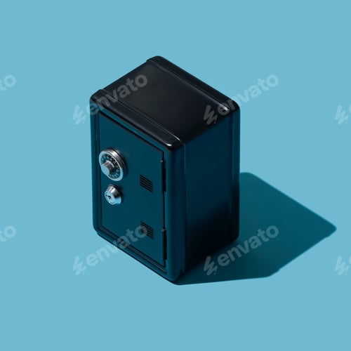 Preview: Miniature metallic safe